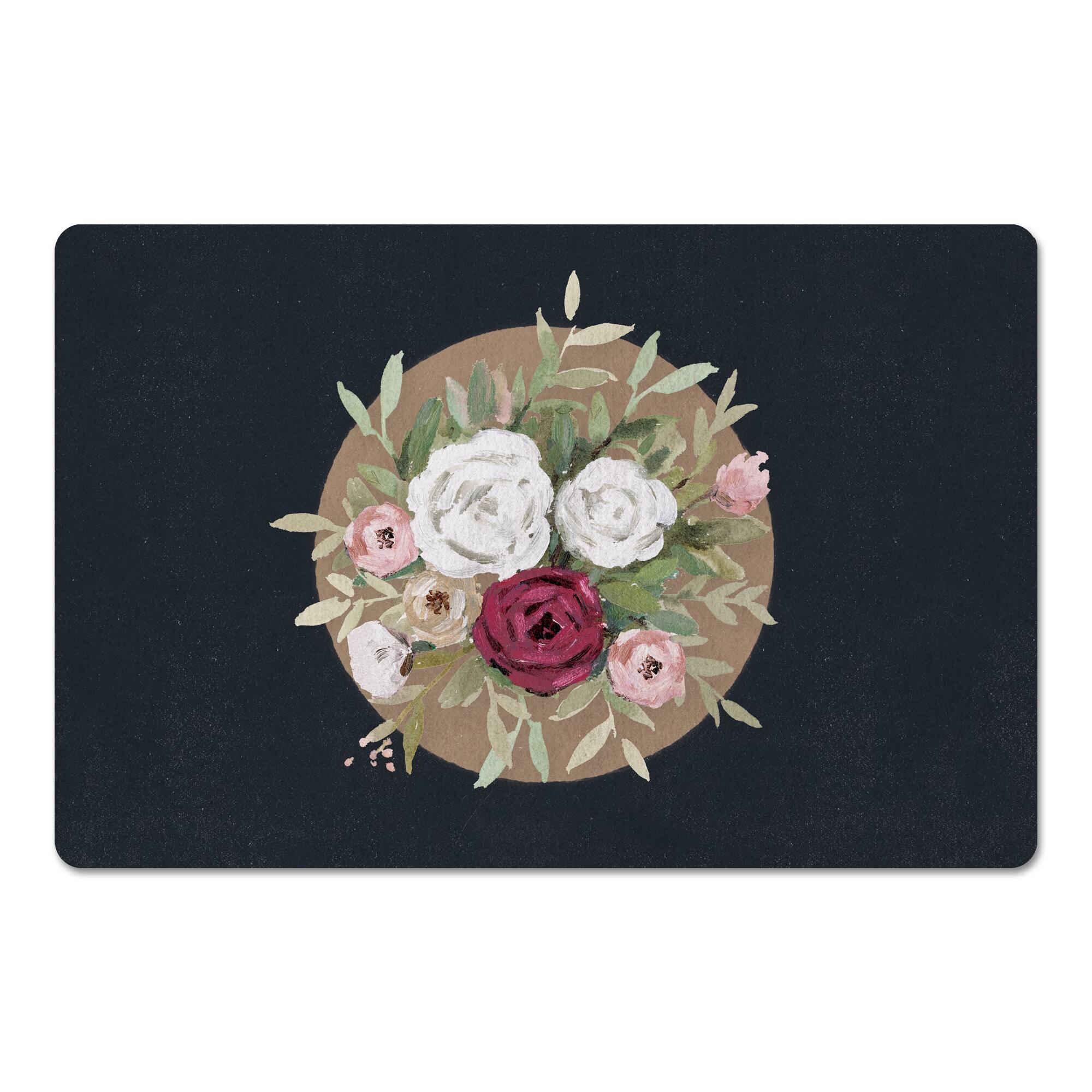 18" x 27" Florals on Navy Floor Mat